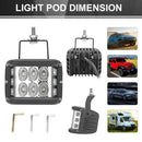 Universal Off - road ATV/UTV/Golf Cart 4" 60W LED Work Light Pods Fog Lights - WeiSen - 70201003