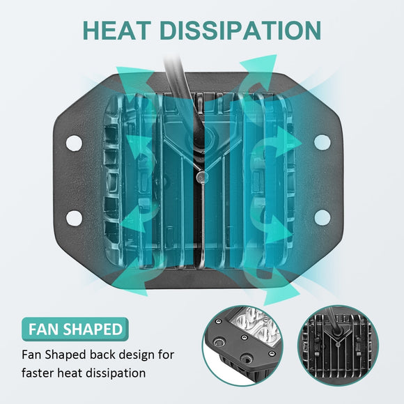 Universal Off - road ATV/UTV/Golf Cart 5" 24W LED Work Light Pods Fog Lights - WeiSen - 70201002