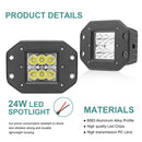 Universal Off - road ATV/UTV/Golf Cart 5" 24W LED Work Light Pods Fog Lights - WeiSen - 70201002