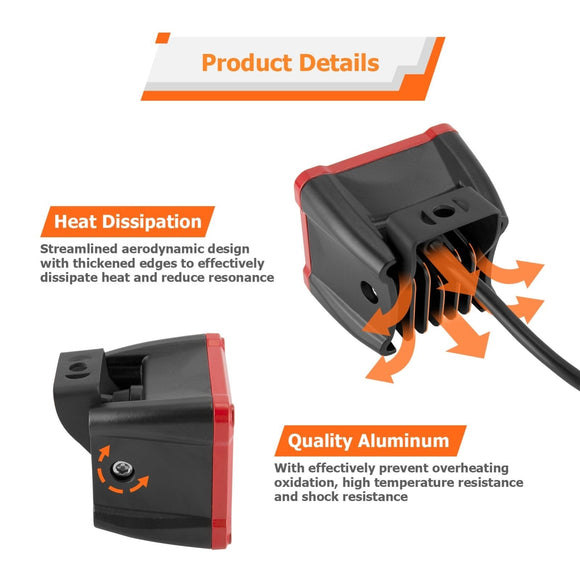 Universal Pickups Trucks Off - road ATV UTV Golf Cart 30° Spot Beam IP67 3" 40W LED Light Pods - WeiSen - 70201008