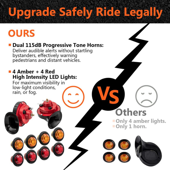 Universal Street - Legal Turn Signal & Horn Wiring Harness Kit for UTVs/SxS RZR/Ranger/Maverick X3/Defender/Pioneer/Talon - WeiSen - 80206036