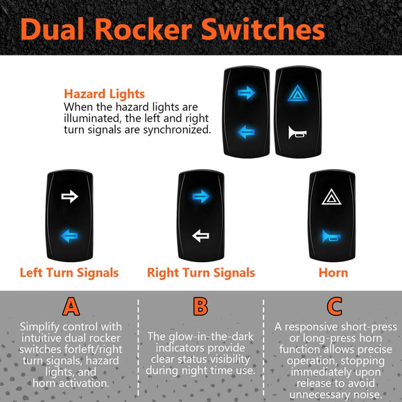 Universal Street - Legal Turn Signal & Horn Wiring Harness Kit for UTVs/SxS RZR/Ranger/Maverick X3/Defender/Pioneer/Talon - WeiSen - 80206036