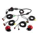 Universal UTV SxS Turn Signal and Horn Kit, 4 Amber & 4 Red LED Lights with 4 - Button Switch - WeiSen - 80206037