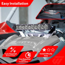 UTV 12" White Single - row Straight Hood Light Bar Kit for 2017 - 2025 Can Am Maverick X3 / X3 Max - WeiSen - 8012000701