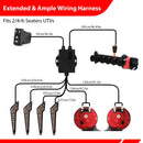 UTV Amber LED Lights Street Legal Turn Signal and Horn Kit Compatible with Polaris General/Ranger/RZR/Xpedition Models - WeiSen - 80202008