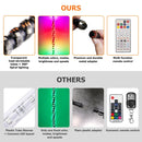 UTV ATV 2Pcs 3FT LED Spiral RGB Whip Lights Chasing Lighted Antenna Whips | RF Remote Controller & APP - WeiSen - 80204011