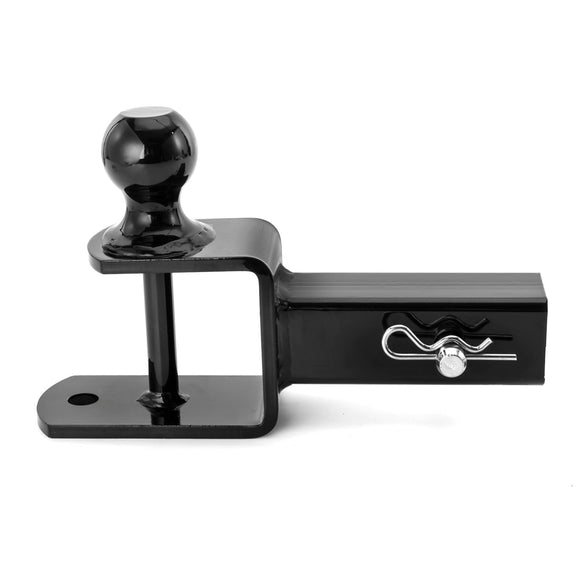 UTV ATV 3 in 1 Ball Mount with 2" Trailer Ball, Universal Fit for 2x2" Receiver Hitch, Winch Strap Loop, and Pin Hole - WeiSen - 80107029