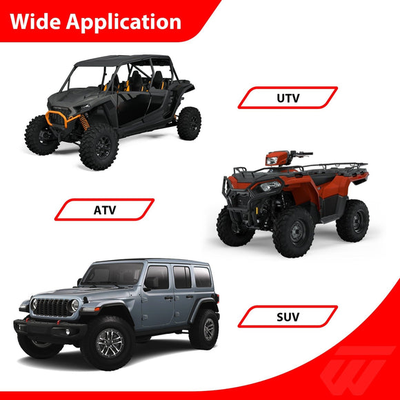 UTV ATV 3 in 1 Ball Mount with 2" Trailer Ball, Universal Fit for 2x2" Receiver Hitch, Winch Strap Loop, and Pin Hole - WeiSen - 80107029