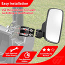 UTV High Definition Side Mirrors for 2017-2022 Polaris Ranger 500 570 with Lock & Ride PRO-FIT Cab Models - WeiSen - 80301052