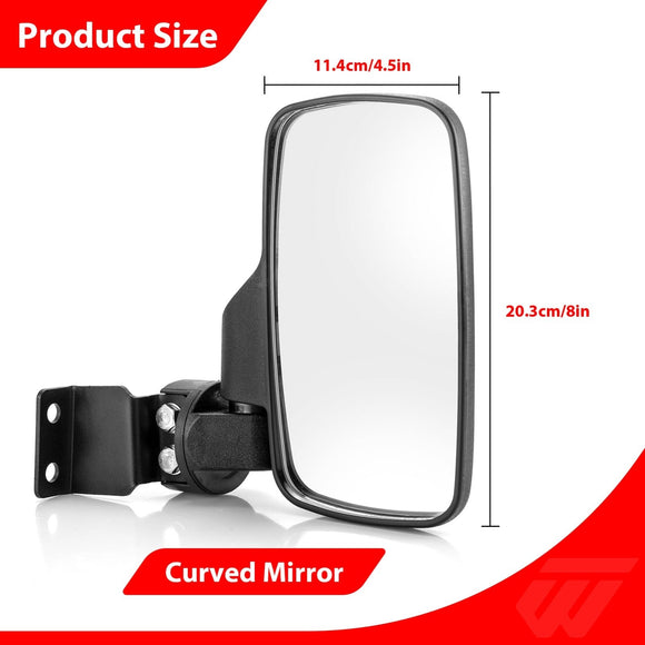 UTV High Definition Side Mirrors for 2017-2022 Polaris Ranger 500 570 with Lock & Ride PRO-FIT Cab Models - WeiSen - 80301052