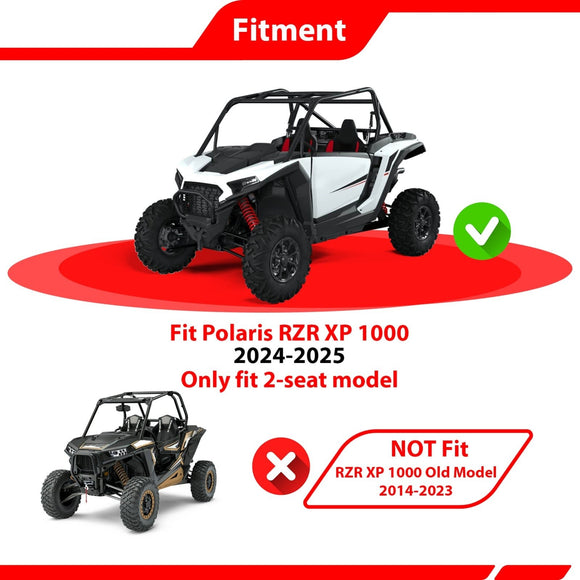 UTV Nerf Bars Side Steps Bumper Protector Guard for 2024-2026 Polaris RZR XP 1000 (Only Fit 2-Seat Model) - Weisen - 80311004