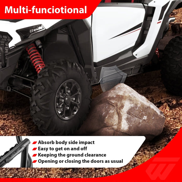 UTV Nerf Bars Side Steps Bumper Protector Guard for 2024-2026 Polaris RZR XP 1000 (Only Fit 2-Seat Model) - Weisen - 80311004