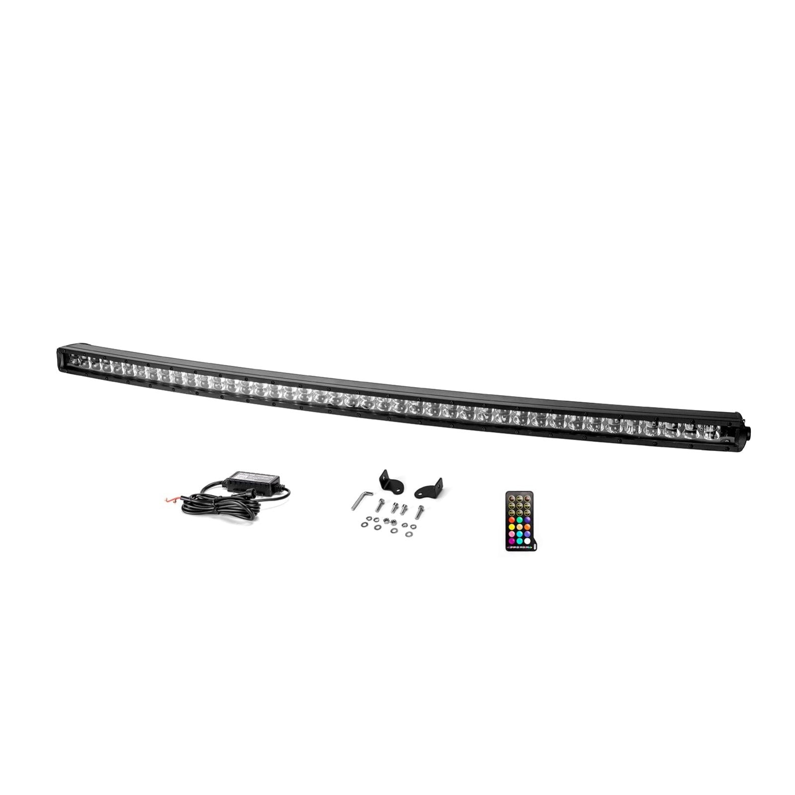 UTV Polaris RZR Maverick X3 SUV Jeep Ford Toyota Off Road 42" RGBW Single Row Curved Flood LED Light Bar - Weisen