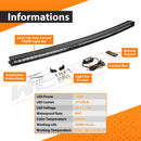 UTV Polaris RZR Maverick X3 SUV Jeep Ford Toyota Off Road 42" RGBW Single Row Curved Flood LED Light Bar - WeiSen - 70202022