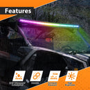 UTV Polaris RZR Maverick X3 SUV Jeep Ford Toyota Off Road 42" RGBW Single Row Curved Flood LED Light Bar - WeiSen - 70202022