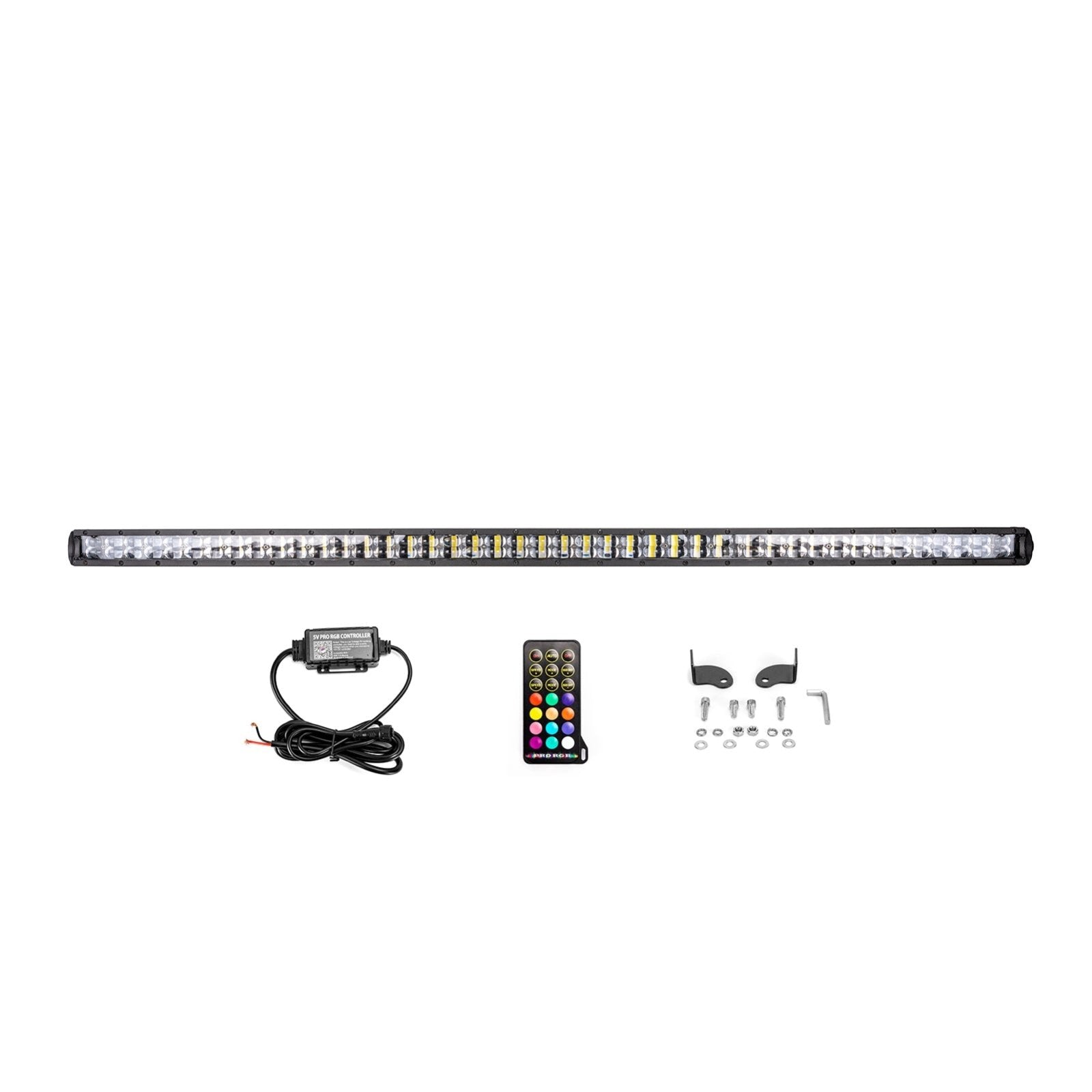 UTV Polaris RZR Maverick X3 SUV Jeep Ford Toyota Off Road 50" RGBW single row Flood LED Light Bar - Weisen