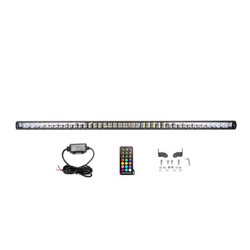 UTV Polaris RZR Maverick X3 SUV Jeep Ford Toyota Off Road 50" RGBW single row Flood LED Light Bar - WeiSen - 70202023