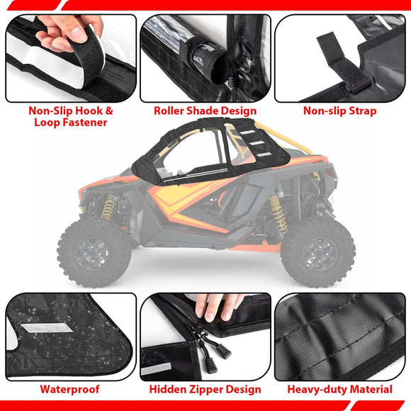 UTV Soft Window Enclosures for 2020 - 2025 Polaris RZR PRO XP & 2022 - 2024 Polaris RZR Turbo R - WeiSen - 80307022