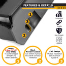 UTV Winch Mounting Bracket for Polaris RZR XP 1000/XP 4 1000 (2024 - Current), Heavy - Duty Steel - WeiSen - 80106041