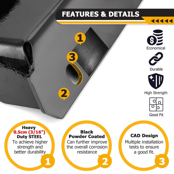 UTV Winch Mounting Bracket for Polaris RZR XP 1000/XP 4 1000 (2024 - Current), Heavy - Duty Steel - WeiSen - 80106041