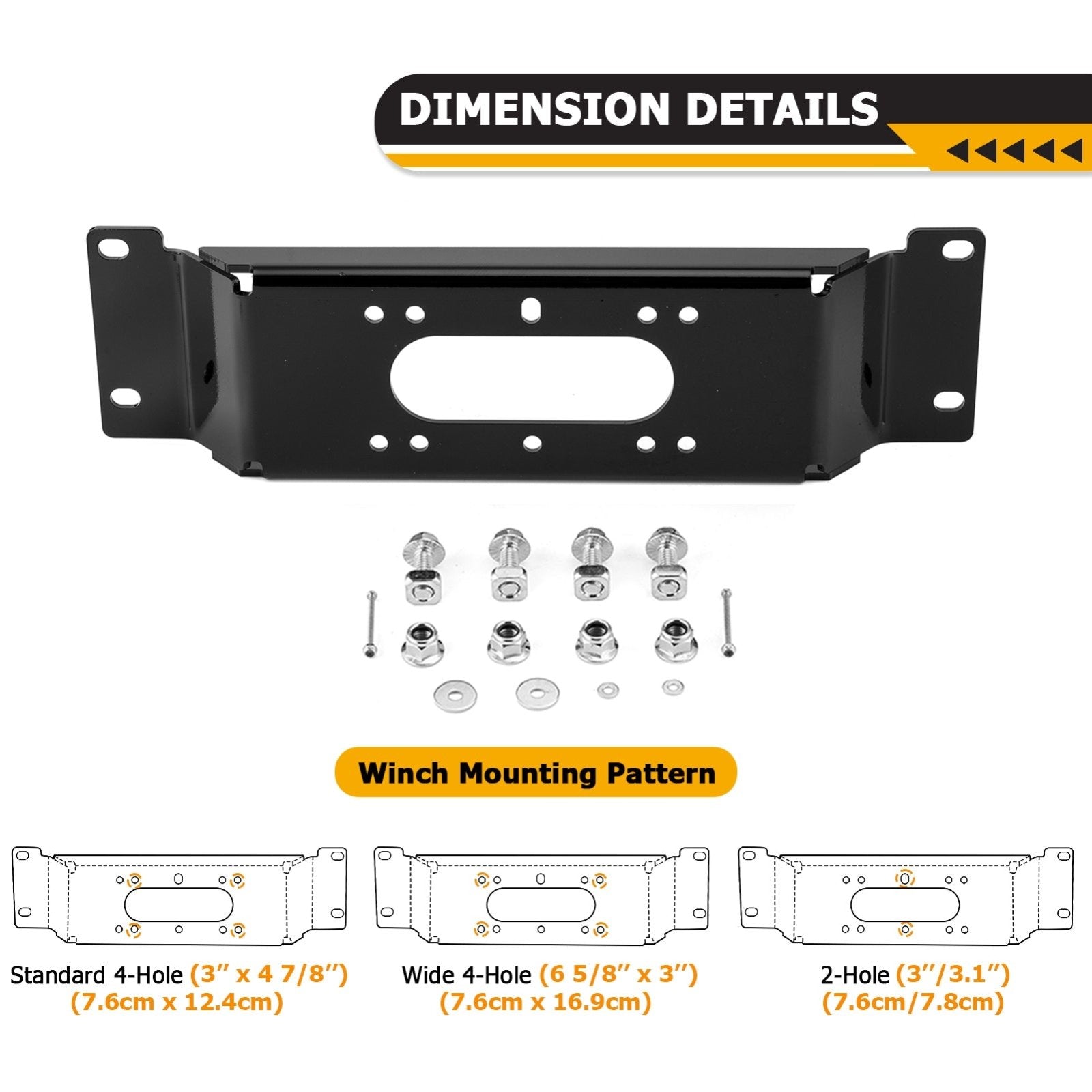 UTV Winch Mounting Plate Fits Polaris Ranger PRO XD/Crew SP 570 Midsize (2022 - Current) - Weisen