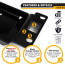 UTV Winch Mounting Plate Fits Polaris Ranger PRO XD/Crew SP 570 Midsize (2022 - Current) - WeiSen - 80106040