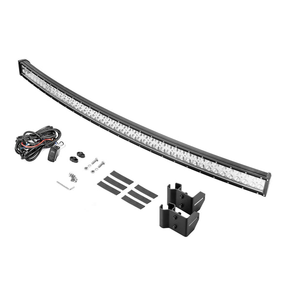 Weisen 50" 288W Curved LED Light Bar Fit Polaris Ranger 570/900/1000 Fullsize Models - WeiSen - ZT088 - A+LED010+WI002