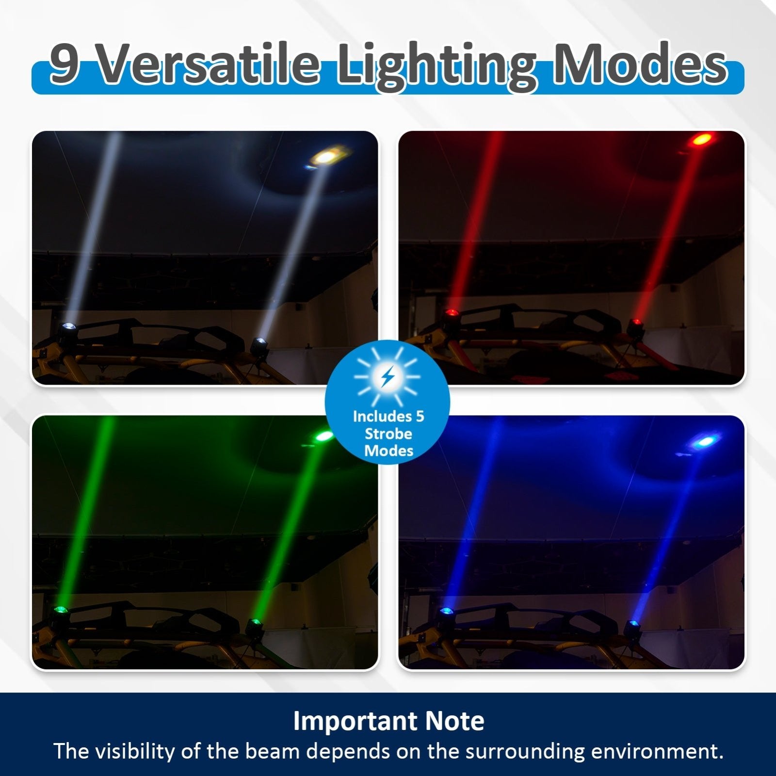 Whipless RGBW LED Whip Light w/1.5 - 2