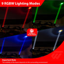 Whipless RGBW LED Whip Light | Wireless Remote Control | 9 Modes | Waterproof | for ATV UTV Truck Jeep SUV - WeiSen - 80204018