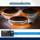 White Amber 60" Tailgate Strobe Lights Strip & 70" Side Step Light Strip For Trucks, SUVs, Emergency vehicles - WeiSen - 70207017