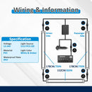 White Amber 60" Tailgate Strobe Lights Strip & 70" Side Step Light Strip For Trucks, SUVs, Emergency vehicles - WeiSen - 70207017