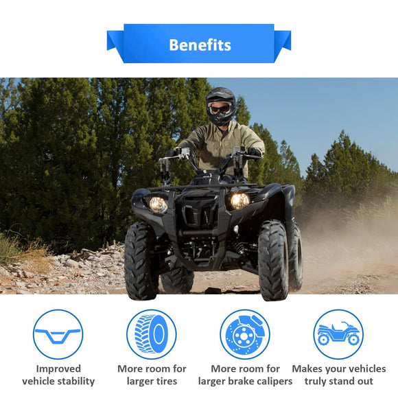 Yamaha Kawasak Suzuki Honda ATV 2x 2" Aluminum Billet Wheel Spacers - WeiSen - 80403033