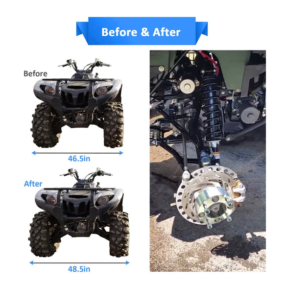 Yamaha Kawasak Suzuki Honda ATV 2x 2" Aluminum Billet Wheel Spacers - WeiSen - 80403033