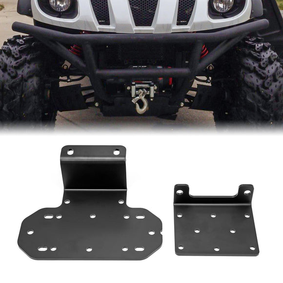YAMAHA RHINO 450/660/700 UTV No Drlling Front Winch Mount Plate Brackets Kit - WeiSen - 80106003