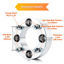 Yamaha Viking 700/VI Wolverine X2 850 1000/ X4 850 | 2Pcs 1.5" Wheel Spacers 4x110mm | 6061 - T6 Forged Aluminum - WeiSen - 80403034