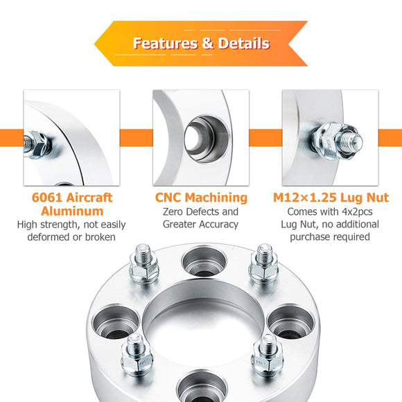 Yamaha Viking 700/VI Wolverine X2 850 1000/ X4 850 | 2Pcs 1.5" Wheel Spacers 4x110mm | 6061 - T6 Forged Aluminum - WeiSen - 80403034
