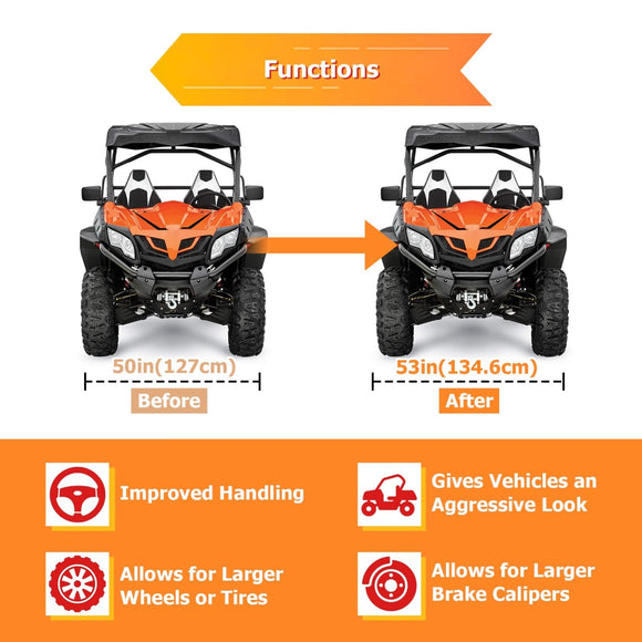 Yamaha Viking 700/VI Wolverine X2 850 1000/ X4 850 | 2Pcs 1.5" Wheel Spacers 4x110mm | 6061 - T6 Forged Aluminum - WeiSen - 80403034