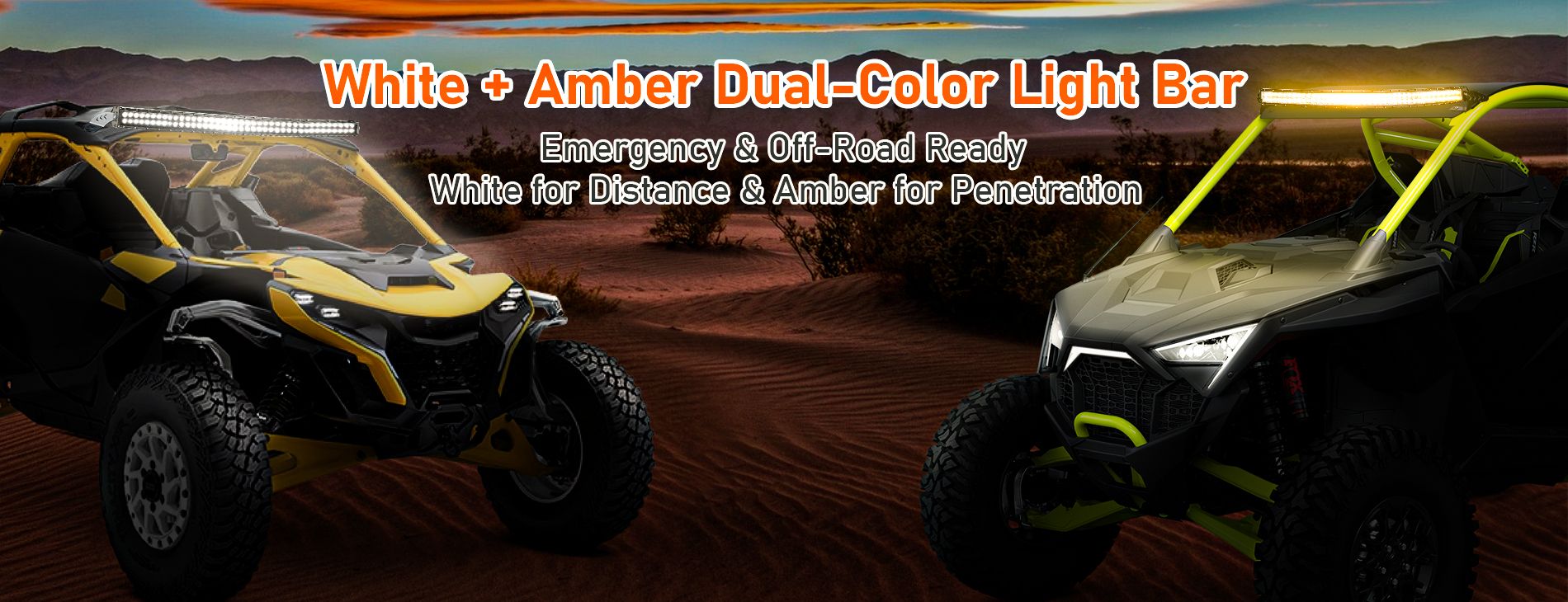 Weisen white amber light bar