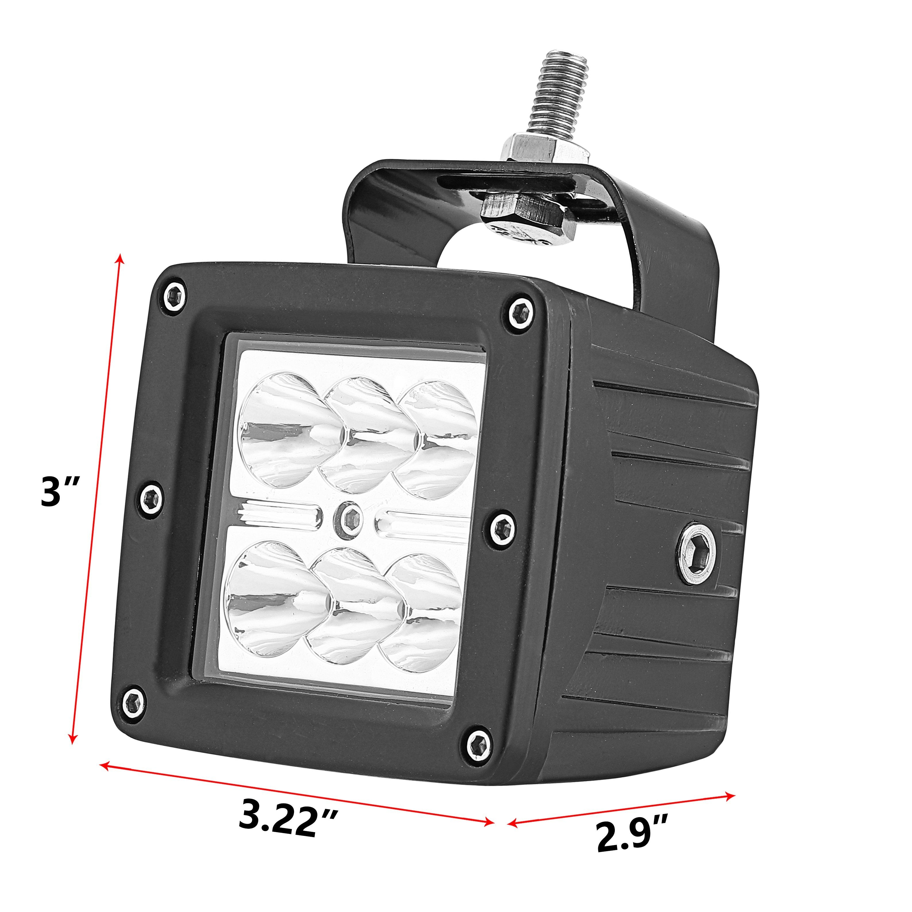 Toyota Tacoma 1995-2004 24W LED Light Pod Upper Hood A-pillar Custom Bracket Kit - Weisen