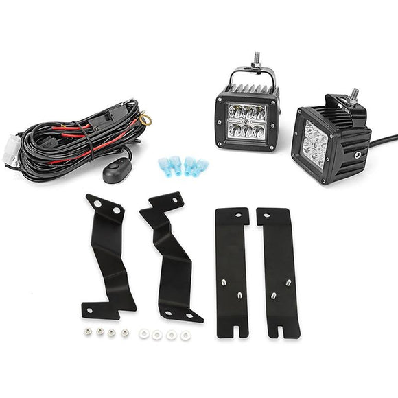 Ford F250 F350 Super Duty 24W LED Light Pod Side Pillar Hood Mount Kits - WeiSen - ZT174+LED001+WI001