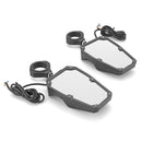 John Deere Gator HPX XUV 1.75" 2" Rear View Side HD Mirrors + LED Light Wire - WeiSen - 80301018+WI005 - A