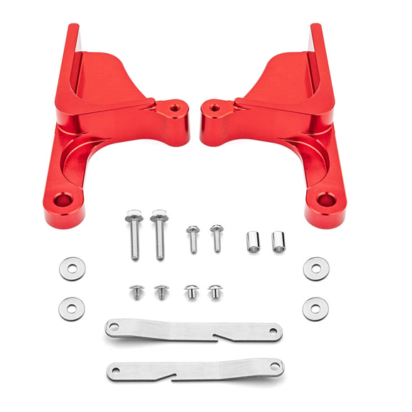 Black / Red Aluminum Door Handle Latches for 2017 - 2024 Can - Am Maverick X3 W/ Doors - WeiSen - 80307001