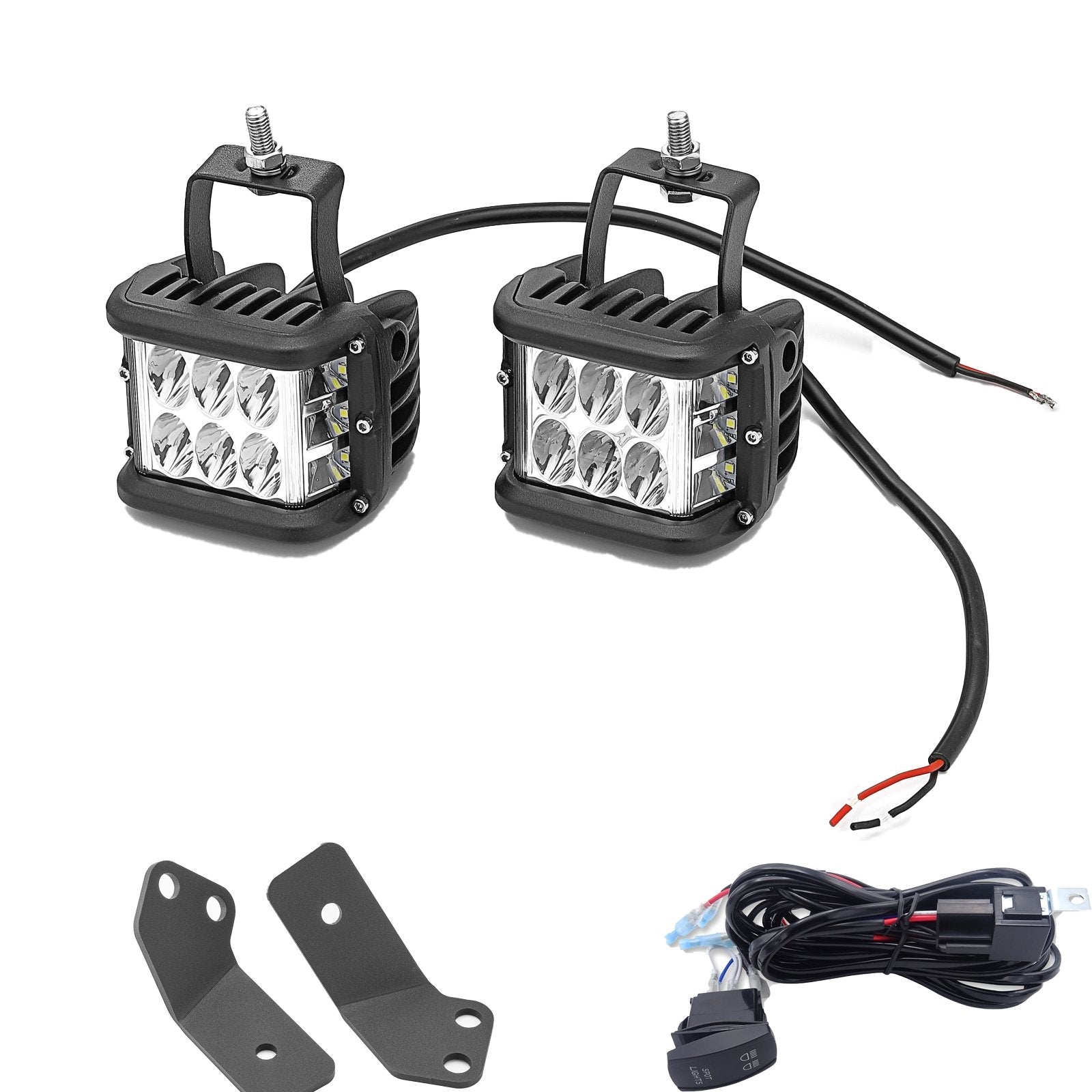 2016-2023 Yamaha YXZ 1000R A Pillar 60W LED Light Pod+ Mount Bracket + Wire Kit - Weisen