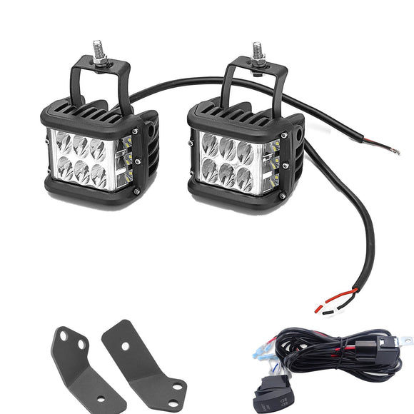 2016 - 2024 Yamaha YXZ 1000R A Pillar 60W LED Light Pod+ Mount Bracket + Wire Kit - Weisen - ZT031+LED002+WI005 - A
