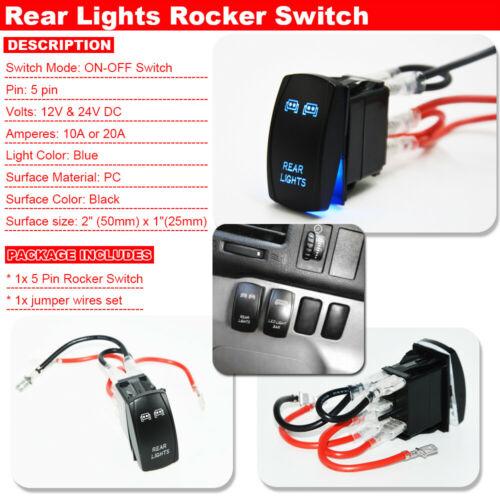 Polaris RZR 1000 900 XP Rear Back up 24W LED Whip Light Pod Bracket Wire Kit - WeiSen - ZT039*2+LED001+WI005 - B