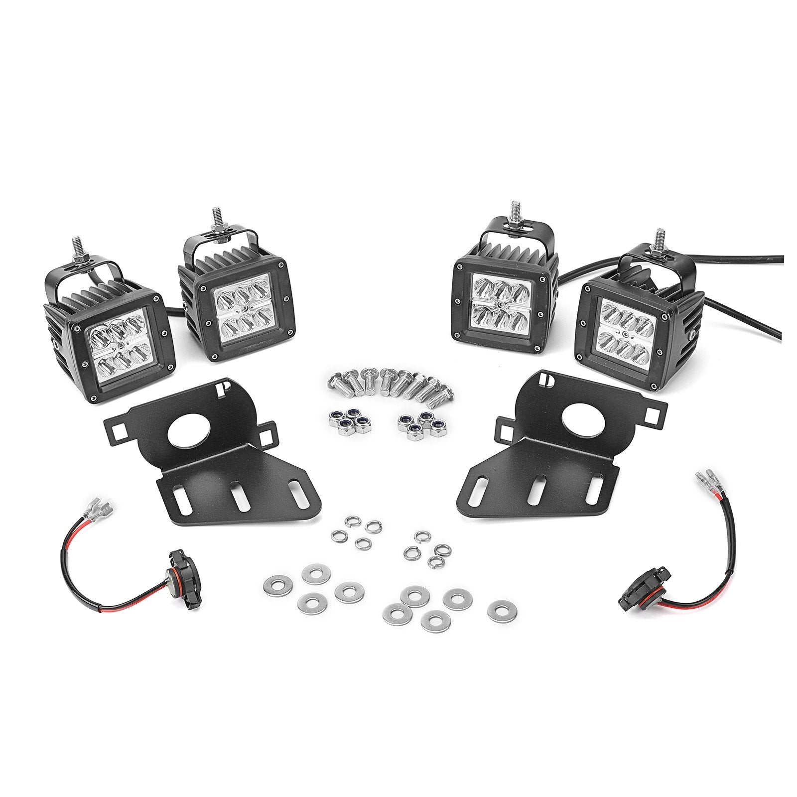 Chevy Silverado 1500 LED Pod lights with Hidden Bumper Fog Light Mounting Brackets Kit Chevy Silverado 1500 LED Pod lights with Hidden Bumper Fog Light Mounting Brackets Kit