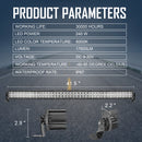 Dodge Ram 2500 3500 LED Curved Light Bar with Wiring Kit and Hidden Bumper Mounting Brackets - WeiSen - ZT013+LED009+WI001 - A