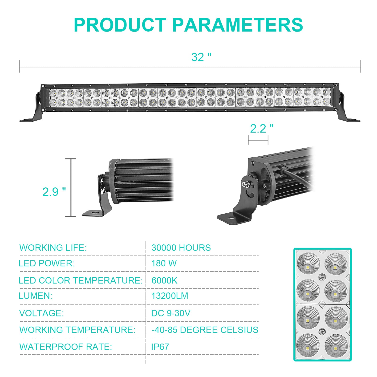 2014-2023 Polaris RZR 800 900 XP 1000 Pillar Hood 32" Curved LED Light Bar Bracket Kit - Weisen