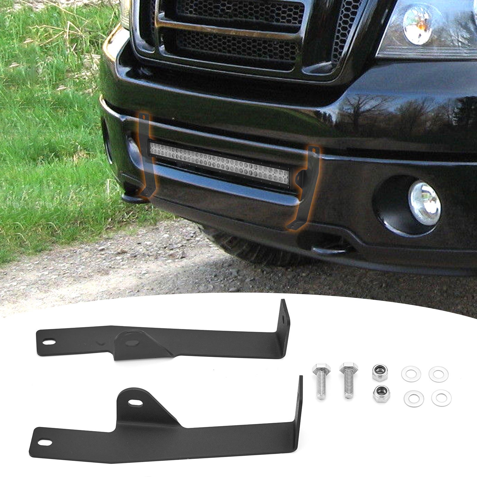 2006-2008 Ford F150 Front Bumper Light Bar Mounting Brackets