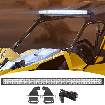 Yamaha YXZ 1000R Upper Roof High Power 42 inches 240W Curved LED Light Bar Mount Brackets Kit - WeiSen - ZT033+LED009+WI002